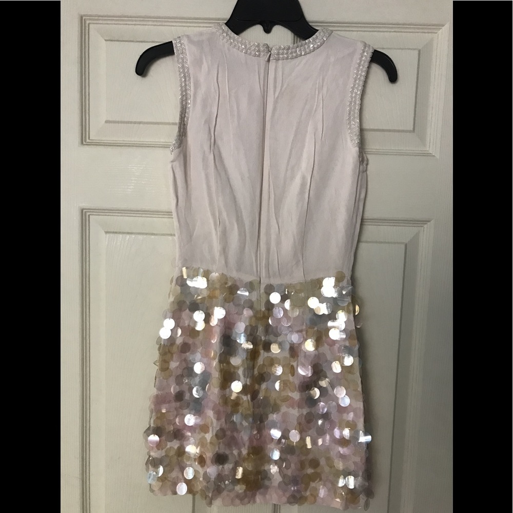 FRENCH CONNECTION Ivory Paillettes Party Dress - Picture 2 of 8